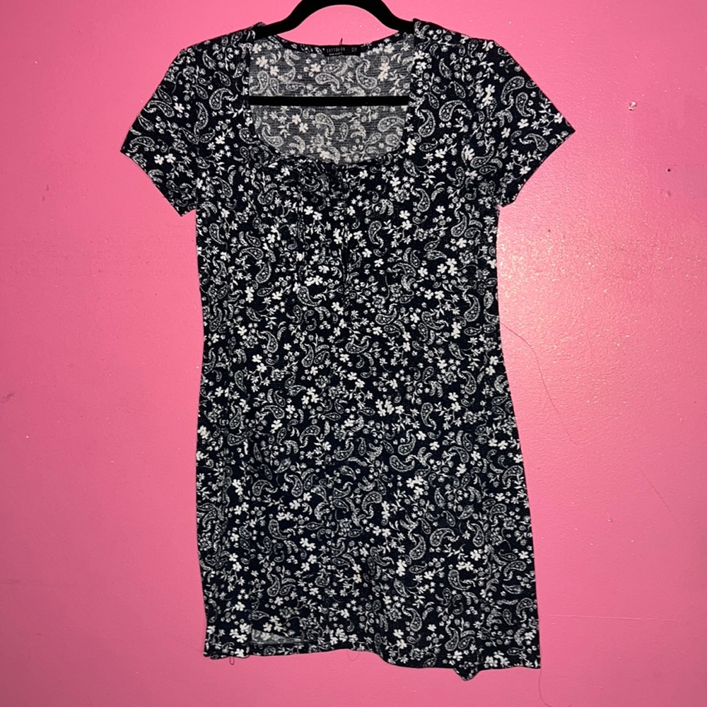 SMALL COTTON ON LOOSE DRESS🪷🩵🖤